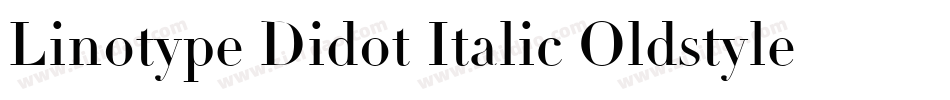 Linotype Didot Italic Oldstyle Figures字体转换